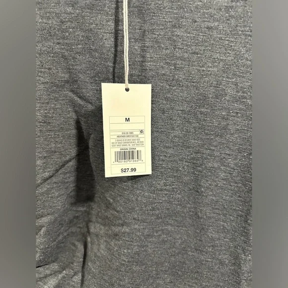 NWT A New Day Three Quarter Sleeve Gray Ruched Tie Waist Dress - Picture 7 of 8